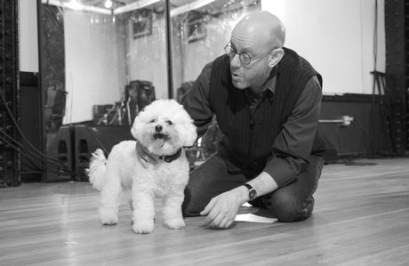 A man with his dog