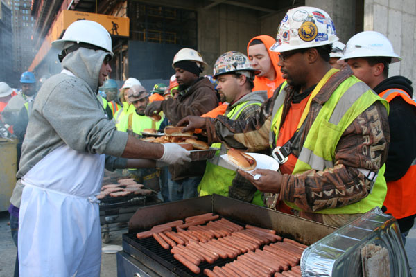 W.T.C. workers treated to early Thanksgiving feast 1 pg-5-Turkey-story-pic