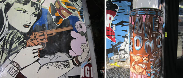 Pulp bad girls and a wooden pole on E. Houston St. 1 pulp-2011-11-16_z