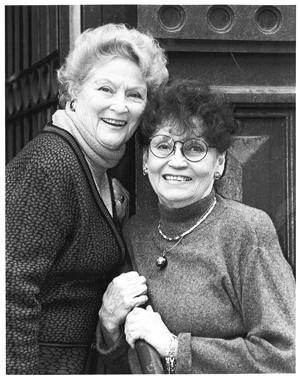 Ingrid Edwards, left, and Aura Levitas met in the 1947 production of “Sweethearts.”