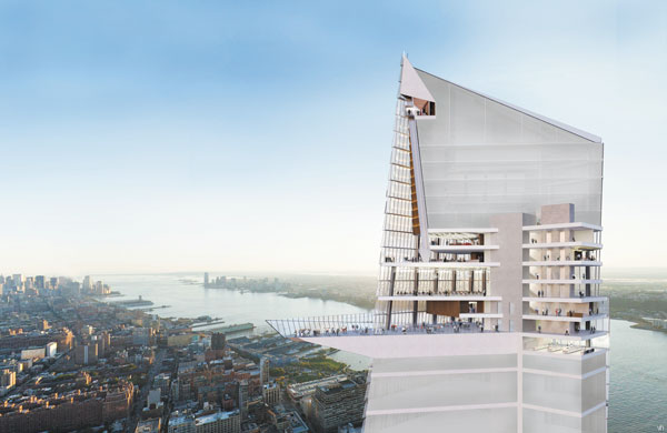 Hudson Yards Set to Alter Skyline, Transform Neighborhood 5 This cantilevered observation deck, which juts 80 feet out, will become a new tourist destination for those seeking scenic vistas. Courtesy of Related Companies and Oxford Properties