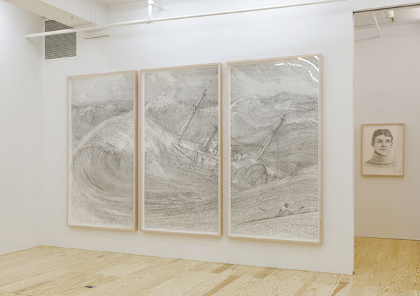 Gallery District Still Weathering Sandy 5 Courtesy of Winkleman Gallery, New York Installation shot of Michael Waugh’s “Political Economy (The Wealth of Nations, parts 19, 20, & 21” (2012, ink on mylar, 3 panels, 84" x 42" each).