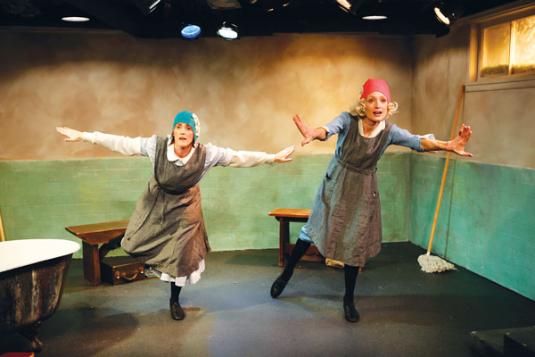 Just Do Art! Week of Jan. 23, 2013 2 Aedin Moloney (as Dora, in green cap) and Rachel Pickup (as Persephone, in red cap). Photo by Carol Rosegg