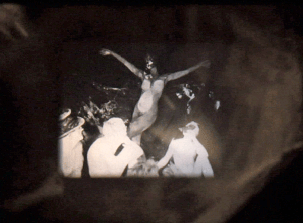 Image courtesy of Boo-Hooray Gallery Still from “Christmas on Earth” (double-projected 16mm film, 1963).