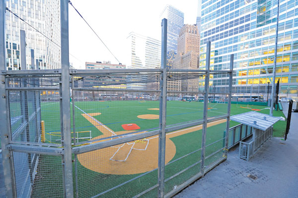 The Battery Park City Authority has sped up its timetable for reopening the neighborhood fields after getting some help from the Mets. Photo by Terese Loeb Kreuzer
