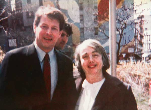 Sophie Gerson with Al Gore in 1988.