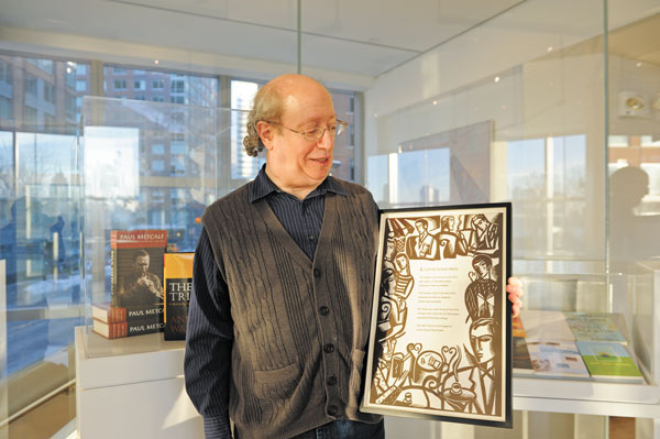 In the 1970s and 1980s, Allan Kornblum blazed the way for small, independent publishers who wanted to bring poetry to wider audiences. An exhibit from Kornblum's Toothpaste Press and Coffee House Press will be at Poets House through June 4.  Downtown Express photo by Terese Loeb Kreuzer 