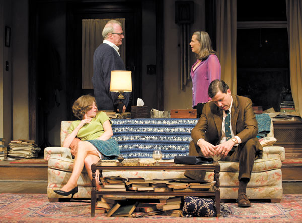Slow Like a Turtle, Crazy Like a Fox 1 Long night’s journey: Carrie Coon, Tracy Letts, Amy Morton and Madison Dirks. Photo by Michael Brosilow