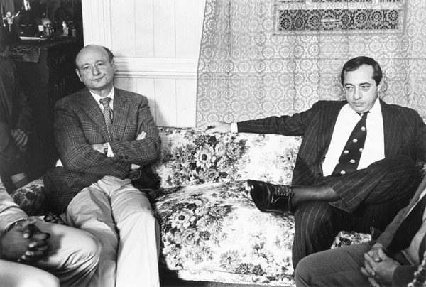 Koch and Mario Cuomo before their last debate in the 1977 mayoral race, as seen in “Koch.”