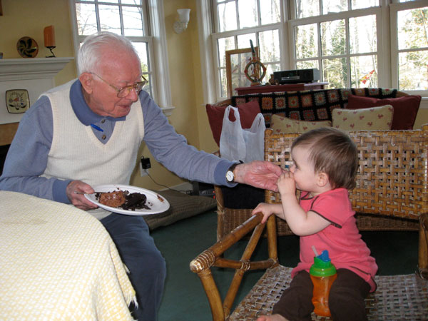 Love from Grandparent Caregivers Lasts a Lifetime 4 Photo by Maja T. Castillo, MD Castillo’s daughter Marcella, with her great-grandfather.