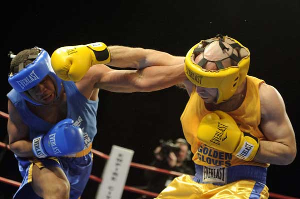 Photo courtesy of the NY Daily News Golden Gloves Back in the day: Max Tassy (left) and Daniel Girace, in a 2011 Golden Gloves 201-pound novice bout. 