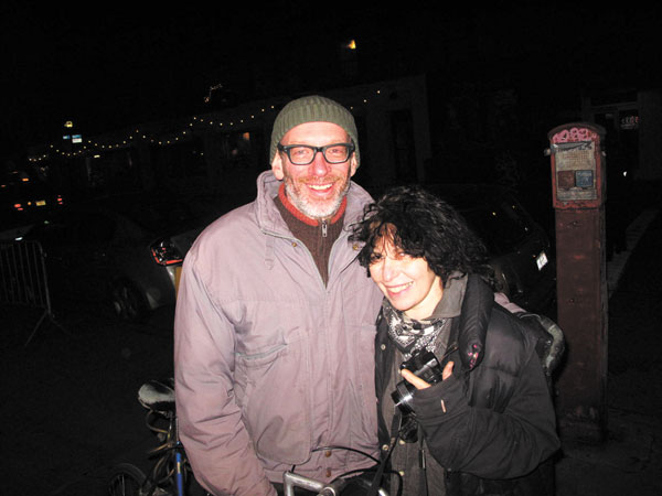 Shell Sheddy, right, with East Village activist Rob Hollander, is battling to keep her apartment and to raise the fee to store her photo archives.