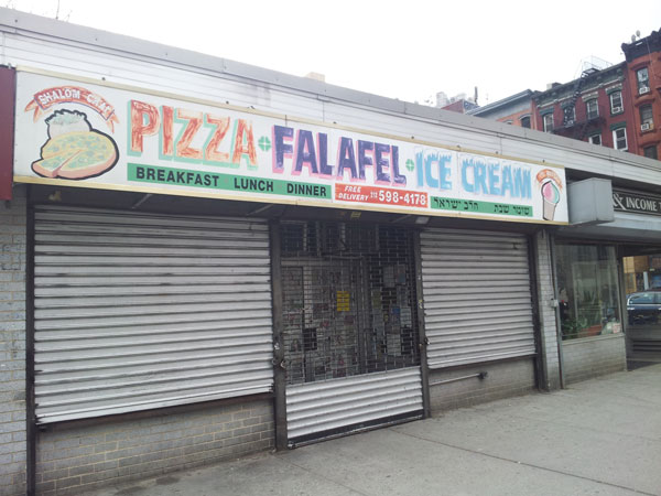 Is this goodbye for Shalom Chai Pizza on Grand St.? 1 Shalom Chai Pizza was closed earlier this month due to violations for mice, among other things. Photo by Rey Mashayekhi
