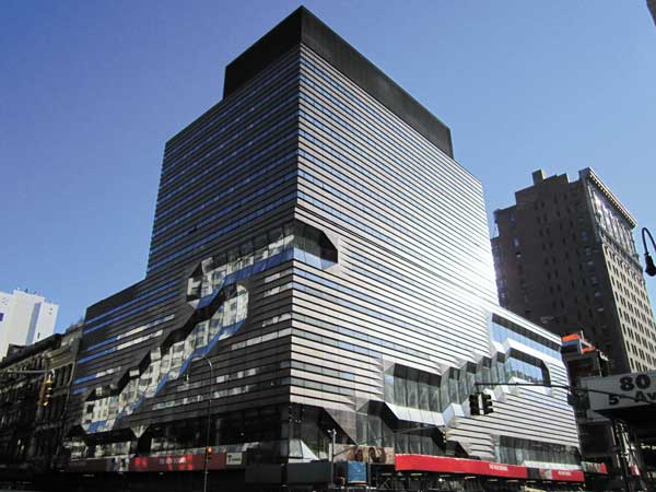 On Cusp of Spring, Union Square Hotter Than Ever! 2 Photo by Lincoln Anderson The New School’s University Center, at 14th St. and Fifth Ave., will see its student dorm open this August. Its academic portion will be finished by next fall or winter. “Looks like ants,” passersby have been known to remark of the building’s glass-sheathed stairways.