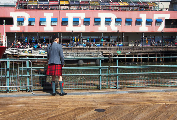 Downtown Express photo by Milo Hess  It was  Tartan Day at the Seaport Saturday. More photos on P. 2.