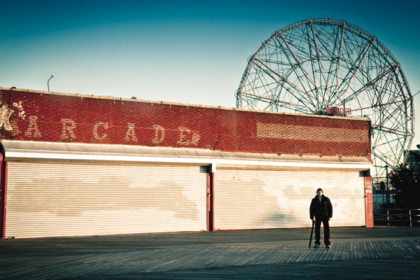 Tribeca Docs Long on Good Sports, Big Stars 5 Photo by Dave Carroll Strongman Chris Schoeck (of “Bending Steel”), on the Coney Island boardwalk.