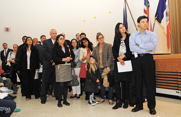 Downtown Express file photo by Terese Loeb Kreuzer  Some parents on the waitlist for Lower Manhattan schools spoke at least week’s Community Board 1 meeting. 