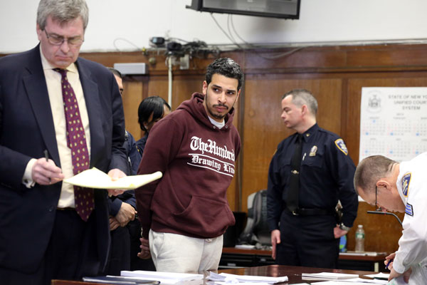 Alleged drug-delivery ringleader Michael Austin Rodriguez, a.k.a. “Woodstock,” at his arraignment last Friday.   Photos by Jefferson Siegel