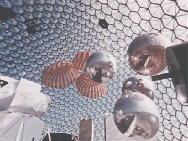 Buhmann on Art 1 Image courtesy of the artist and apexart Beacon satellites on display in the US Pavilion at Expo67, Montreal. See “Exhibition Space.”
