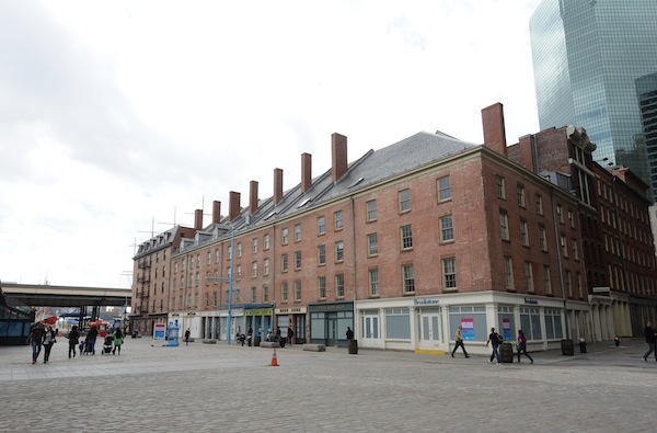 Block of Fulton St. containing properties leased to South Street Seaport Museum and to Howard Hughes Corp. Downtown Express photo by Terese Loeb Kreuzer