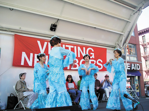 At Visiting Neighbors Street Fair, Talent is Ageless 1 The Ban Lon Chinese Dancers win First Prize for their traditional Blossom Dance.