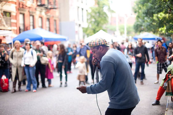 Rhyme Machine 1 Photo courtesy of the artist and La MaMa Kid Lucky, at the 2011 La MaMa World Block Party.