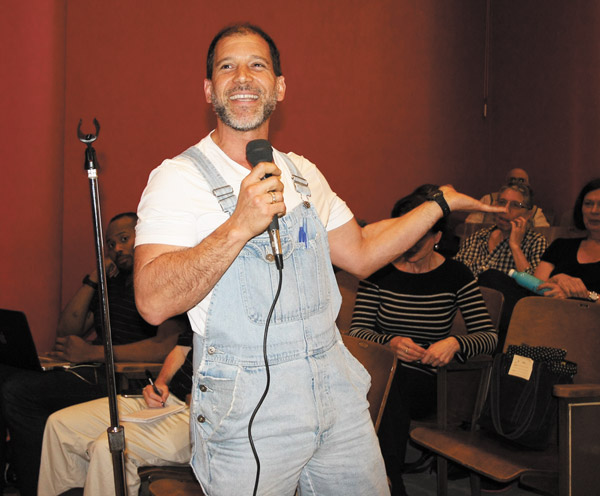 Anger over bike sites in high gear at C.B. 2 forum 1 Photos by Tequila Minsky Carlo Giurdanella objected to the loss of his loading space.