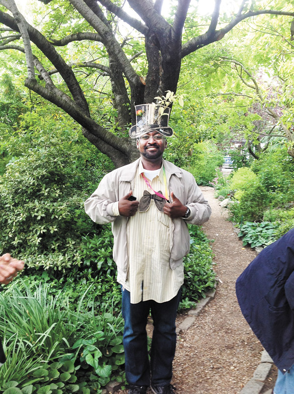 Hats off — make that on! — to 40 years at Liz Christy 2 Photos by Don Loggins