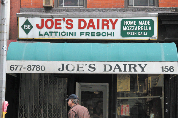 Photo by Tequila Minsky As its awning advertised, Joe’s Dairy always offered latticini freschi — fresh dairy products.