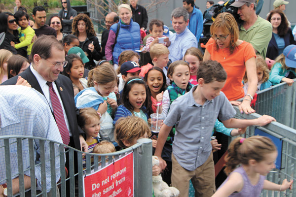 Pier 25 playground rises back up 3 Downtown Express photo by Milo Hess