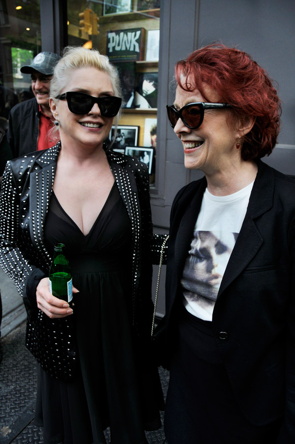 Forget the couture, ‘Just Chaos’ puts focus on punks 1 Photos by Bob Krasner Singer Deborah Harry and photographer Roberta Bayley at the opening of “Just Chaos” at Bookmarc earlier this month. Bayley was wearing a T-shirt with her vintage image of Harry.