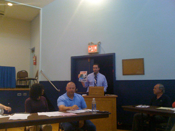 At CB4, Different Spokes for Different Folks 2 Photo by Yanan Wang David Czyzyk, of BP Stringer’s office, announces the LGBTQ Pride Celebration and Changemakers Award Ceremony, to take place at Macy’s Herald Square on June 25.