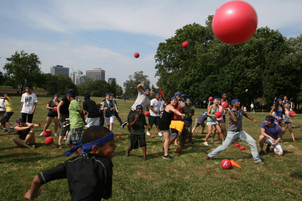 Photo courtesy of River To River “Come Out and Play” invites you to play ball… and much more, on July 12 & 13. 