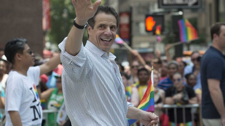 Cuomo announces statewide LGBT data collection initiative 2 Gov. Andrew M. Cuomo marches in the NYC Pride parade in Manhattan on June 30, 2013.