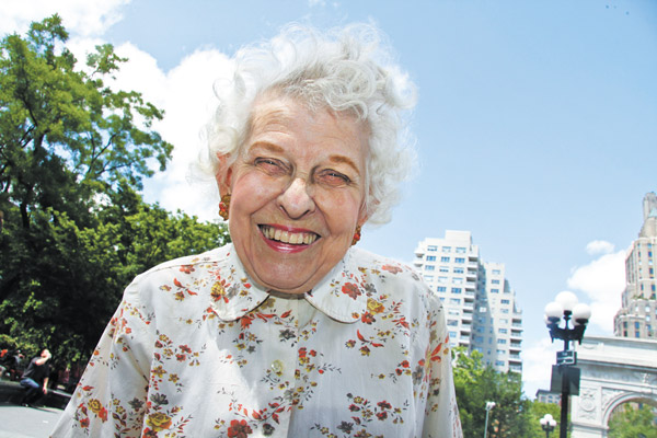 Doris Diether was enjoying the drumming and other goings-on in the park on Wednesday.