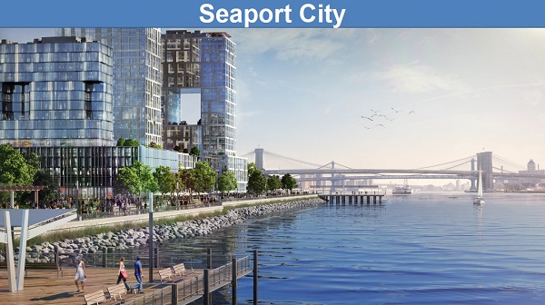 Rendering of "Seaport City," Mayor Bloomberg's idea to build a Battery Park City-type neighborhood on the East River.  