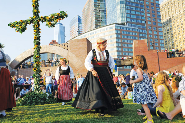 Downtown Express photos by Terese Loeb Kreuzer There were an estimated 6,000 people at this year’s Swedish Midsummer Festival in Wagner Park.  