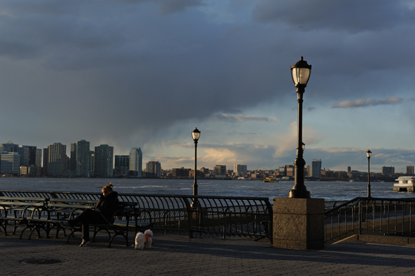 The Battery Park City esplanade. Downtown Express photo by Terese Loeb Kreuzer