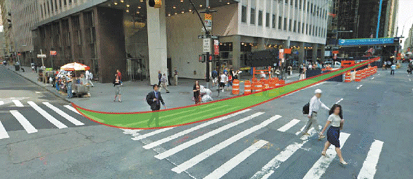 Project will narrow Broadway down to 1 lane 1 Graphic courtesy of the NYC Dept. of Design and Construction The city’s repair project on Broadway will remain mostly on the street itself.
