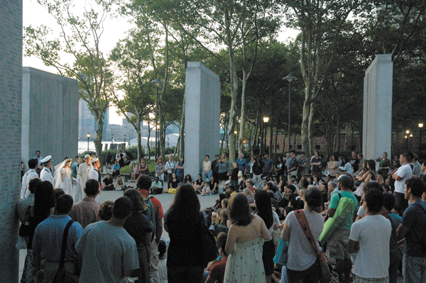 Photos courtesy of NY Classical Theatre Before Sandy stormed Castle Clinton: New York Classical Theatre’s 2010 Battery Park production of “Much Ado About Nothing.”