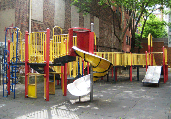 Fulton Houses Residents Rise Up Against Playground-To-Parking Plan 5 Photos by Eileen Stukane July 10’s presentation left many wondering which of the two playgrounds in question would become a parking lot, if current plans for affordable housing are approved.
