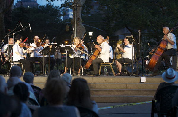 Photo by Sally J. Bair The Washington Square Music Festival Ensemble (here, at 2012’s festival) will perform Verdi & Wagner and Spohr & Rheinberger on July 23.    