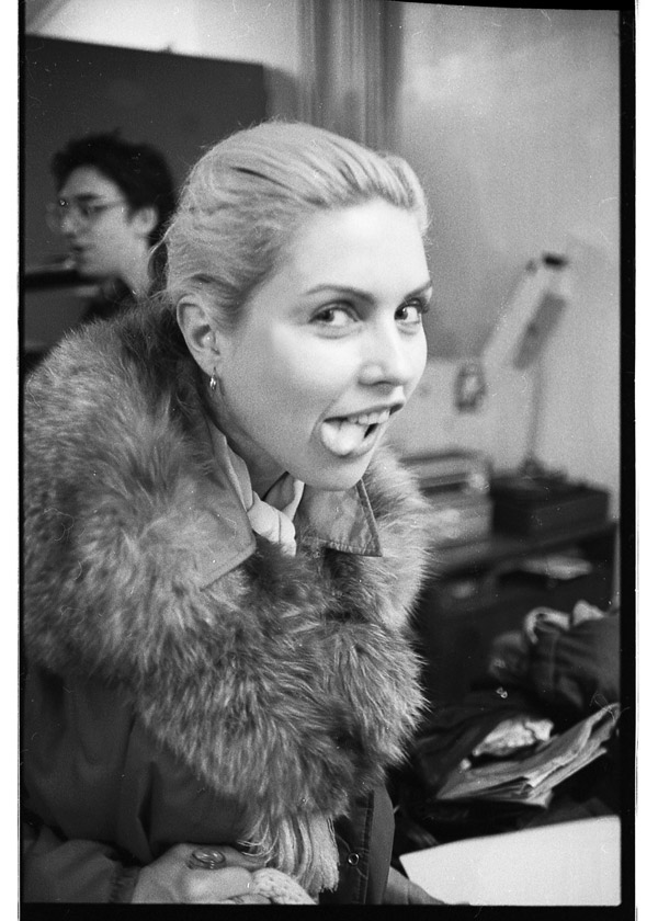 Photo by Roberta Bayley Deborah Harry of Blondie at a Punk magazine Christmas party.