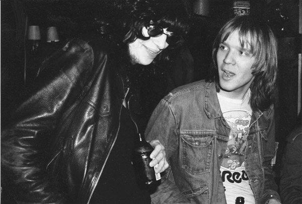 Photo by Ellen Polk Joey Ramone and Punk magazine editor John Holmstrom in 1976, one of the classic photos in “The Best of Punk Magazine.” 