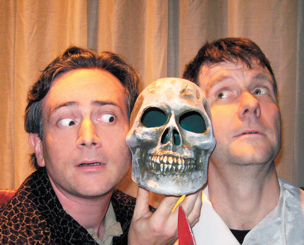 Of Snow and Shakespeare 1 Photo by Edward Elder Slings, bards and arrows: Danny Ashkenasi and Bob Homeyer play all the parts, in “The Accidental Hamlet.”