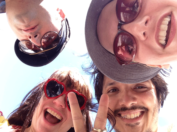 Photos by George Courtney Flask loaded and ready for fun: Jurgen Munster, Cheyenne Picardo, George Courtney and Rev. Jen (clockwise).