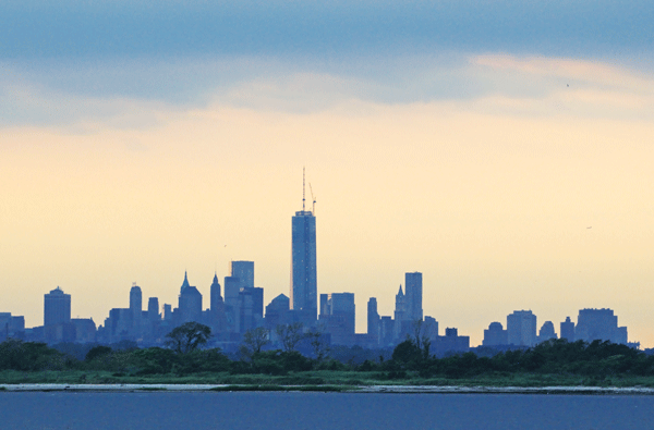Jamaica Bay, a post-Sandy lab 1 Downtown Express photo by Terese Loeb Kreuzer Lower Manhattan as viewed from Jamaica Bay.