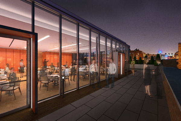  The Manny Cantor Center’s new rooftop space, offering sweeping views, will be available for community events and rentals.