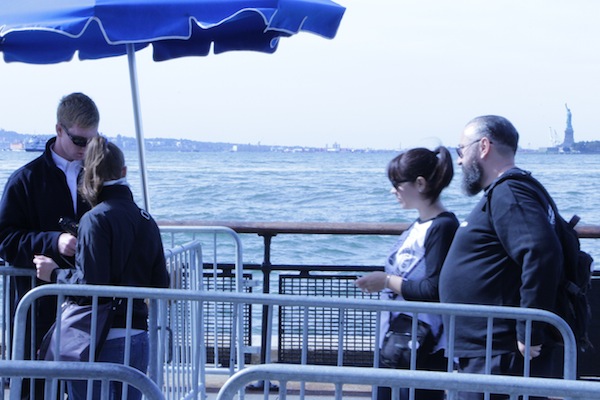 Passengers denied entry to Liberty Island Tuesday because of the government shutdown, hopped on a Harbor Cruise instead to get a closer look at the Statue of Liberty. Downtown Express photo by Kaitlyn Meade.