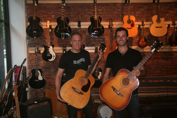 A good guitar is a work of art 3 Photos by Michael Lydon TR Crandall and Alex Whitman, in the Village’s newest high-end vintage store.